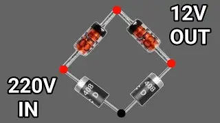 Make Simplest 220V TO 12V Battery Charger | Bridge Rectifier Circuit