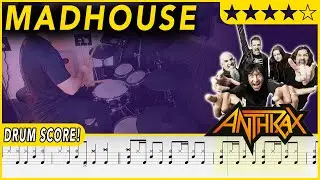 Madhouse - Anthrax | DRUM SCORE Sheet Music | #439 DRUMSCRIBE