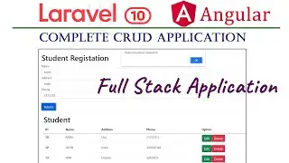 Laravel 10  Angular Complete Crud Application