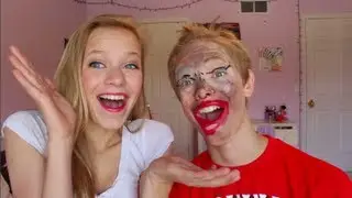 Blindfolded Makeup Challenge ft. My Twin Brother Sam!