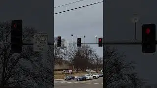 Flashing Red Traffic Lights At Affton High School