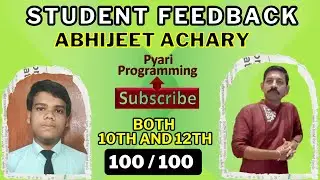 Abhijeet Achary feedback on Pyari's Programming