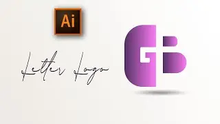 illustrator  &  Photoshop tutorial : Create G/B  Letter Logo Design
