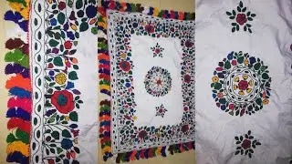 Sindhi hand embroidered multi coloured pillow cover ||sleyyedits
