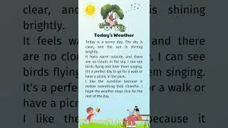 Topic: Todays Weather #englishforkids #learnenglish #dailyenglish #englishforbeginners #topicstudy