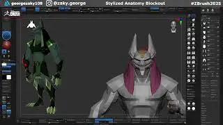 Stylized Anatomy Blockouts with George Zaky - Zbrush 2025: Day 18 (Egyptian Edition)