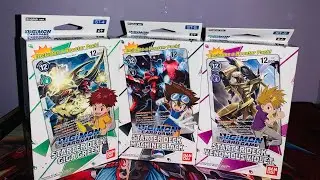 Digimon TCG Starter Deck Green, Black & Purple Opening