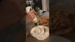 Girl pours too much ranch on pizza box Mike wazowski
