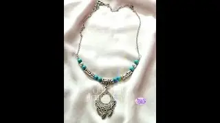 طريقة عمل سلسله فيروز بكل سهوله بمناسبة العيد كل سنه وانتم طيبين ♥️👽#سلسله_تعليم_الاكسسوارات