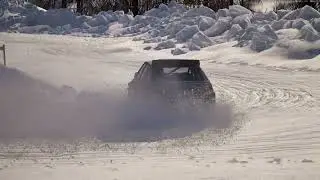 AC Rally Lancia Delta TV cam at Livigno Ice Circuit