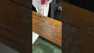 the process of cutting iron quickly using a sophisticated laser machine
