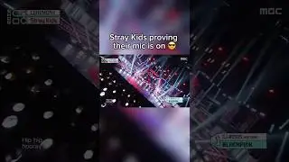 Stray Kids proving their mic is on (Again😏😎!) for Ceremony performance #kpop #straykids #ceremony