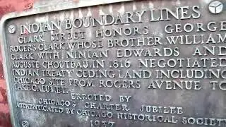 Indian Boundary Lines plaque at Rogers Street & Clark Street 5/30/2008