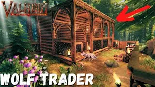 I Built A Wolf Trader Pen In Valheim | Time-Lapse Building Ideas