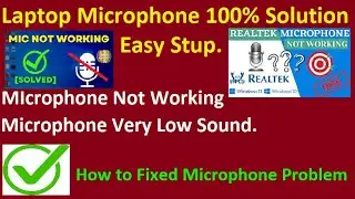 Microphone Problem Solution 100%, in  Easy 2 Stup, Window -10, windows- 11, and window 7 Fix it,