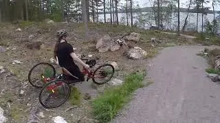 Home built handcycle with full suspension and 3 wheel drive