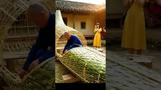 Bamboo speedboat handwoven | Chinese village 4K vertical documentary