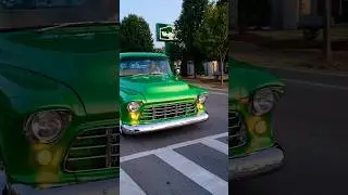 🤑 Mint Green Chevy 3100 Stepside Pickup Truck #truck #carshow #exhaustsound