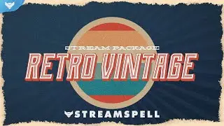 StreamSpell │ Retro Vintage Stream Package │ Twitch Overlays for OBS Studio, Streamlabs