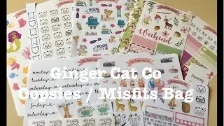 Etsy Planner Sticker Unboxing/Haul - GingerCatCo oopsies/misfits/seconds/oops bag