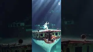 Enchanted Ballerina Dancing on a Shipwreck Prow &ndash; Haunting Beauty in 6 Seconds
