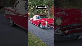 57 Chevy Belair sport coupe. #musclecar #trifivechevy #hotrod #musclecar #57chevy