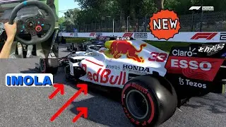F1 2021 IMOLA TRACK GAMEPLAY - NEW TRACK DLC | RED BULL WHITE LIVERY | LOGITECH G29 GAMEPLAY