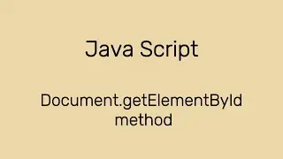 document .getElementById method in JavaScript