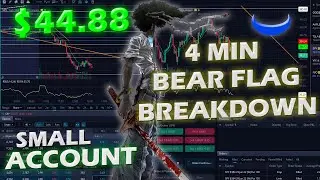 LIVE OPTIONS TRADING WITH WEBULL | 4 MIN BEARFLAG BREAKDOWN (SMALL ACCOUNT)