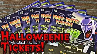 I LOVE HALLOWEEN TICKETS! PLAYING THE FANG-TASTIC FORTUNE MASSACHUSETTS LOTTERY TICKETS!