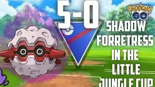 Shadow Forretress bites down the little jungle cup meta going  5-0 season 9 go battle legaue