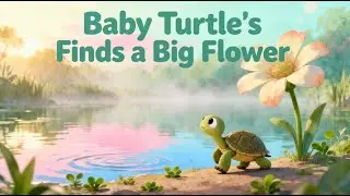 Baby Turtle Finds a Big Flower 🌼 | Gentle Morning Story for Kids