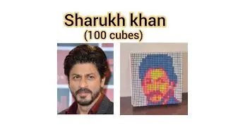 Sharukh khan with 100 mini 3x3 cubes #sharukhkhan #sharukh #rubikscube #3*3#creativeart #bollywood.
