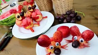 Art In Fruit Apple Koala & Apple Mickey Mouse Cutting Garnish