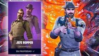 AHORA JEFE HOPPER ! FORTNITE X STRANGER THINGS - NUEVO SKINS en Fortnite