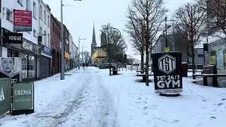 WALKING through LISBURN CITY CENTRE after SNOW in NORTHERN IRELAND☘️4K (60fps)