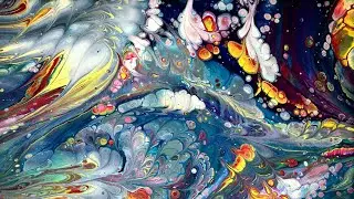 (755) Paint GRENADE and COMB WRECKS ~ Acrylic pour painting ~ Cells without silicone oil ~ Fluid Art