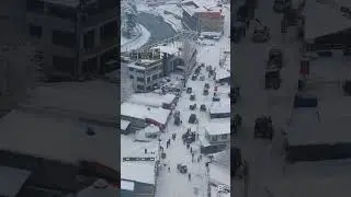 Mall Road Kalam Valley #kalamtourist #snow #youtubeshorts #travel #viralvideo #mountains#kalamforest