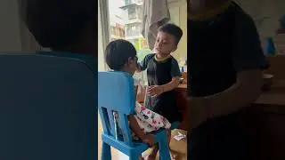 Littlesimbaa🦁TheBarber skillful entertaining activities will keep children away from screens😊