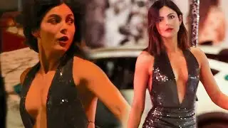Monica Barbaro Filming scenes for ''One Night Only''