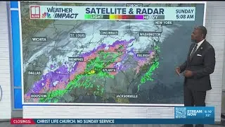 6am Sunday ice storm forecast in Georgia
