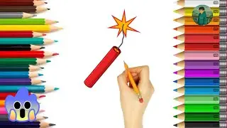 diwali crackers drawing easy || how to draw diwali crackers 🧨