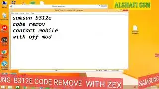 SAMSUNG  B312E PASSWORD  CODE  REMOVE WITH ZEX