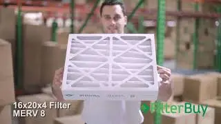 FilterBuy 16x20x4 MERV 8 Pleated AC Furnace Air Filter