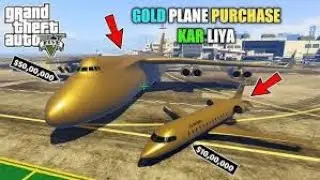 Golden private Jet and airforce Plane in LOS SANTOS