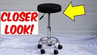 KKTONER PU Leather Round Rolling Stool Review (Link Below 👇)