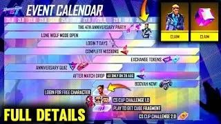 4TH ANNIVERSARY CALENDAR FULL DETAILS