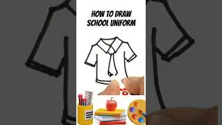 How to Draw School Uniform ‼️👔🎒#arttutorial #howtodraw #shorts