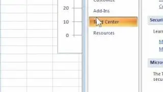 How to view privacy options in Excel