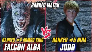 TEKKEN 8 ▰ FALCON ALBA (#4 Ranked Armor King) vs JODD (#5 Ranked Nina) ▰ T8 GAMEPLAY